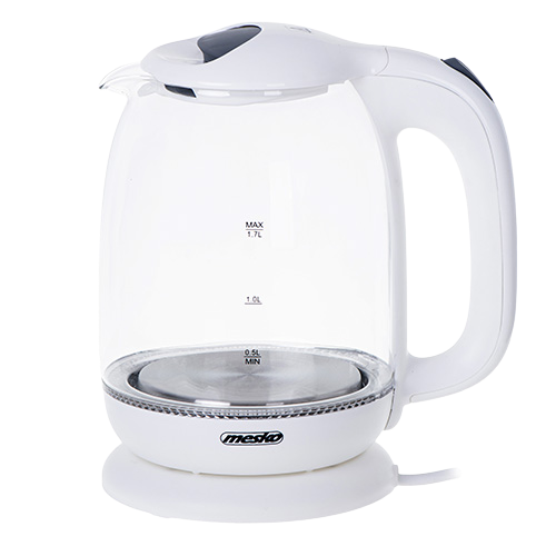 MESKO CZAJNIK MS-1302 1,7L 2200W szklany, biały