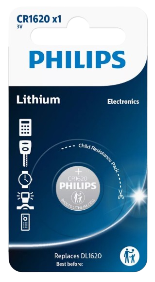 PHILIPS BATERIA CR-1620 1BP