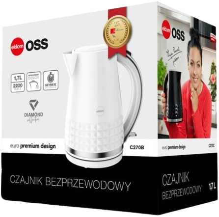 ELDOM CZAJNIK C-270B 1,7L 2150W biały