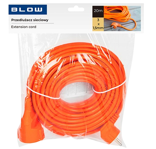 BLOW PRZEDŁUŻACZ 10m 10A 2500W 3x1,5mm 98-787 ogró