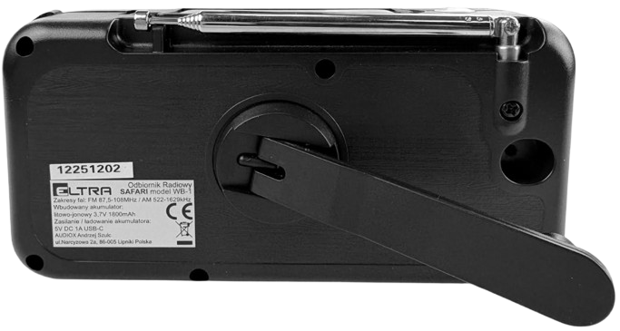 ELTRA RADIO SAFARI turystyczne dynamo solar