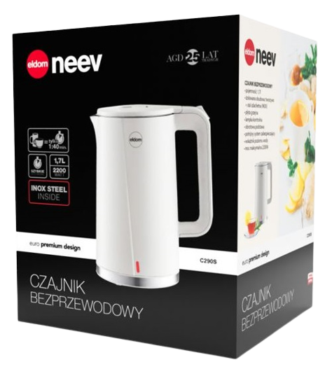 ELDOM CZAJNIK C-290S 1,7L 2200W INOX szary