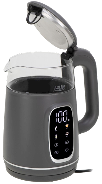 ADLER CZAJNIK AD-1305 1,7 LED reg.temp szaro-srebr