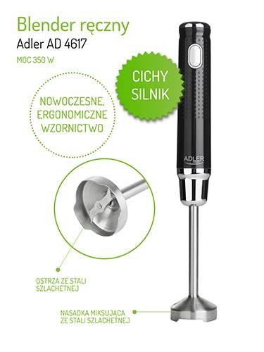 ADLER BLENDER RĘCZNY AD-4617 500W czarny