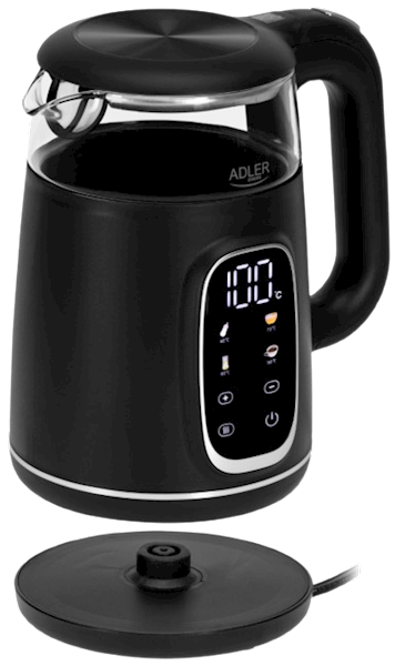ADLER CZAJNIK AD-1305 1,7 LED reg.temp czarno-sreb
