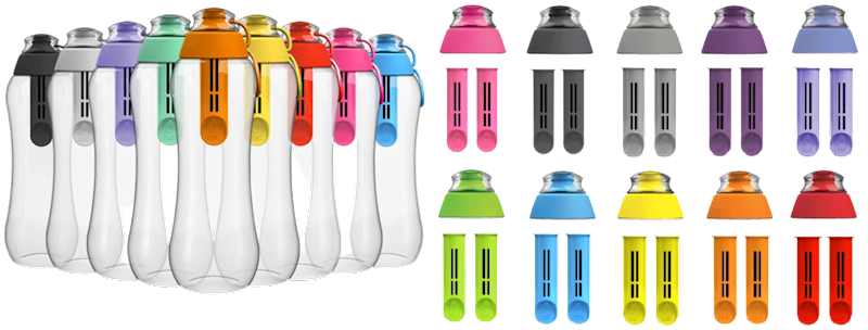 DAFI butelka 0,5L + 2 filtry, czarna