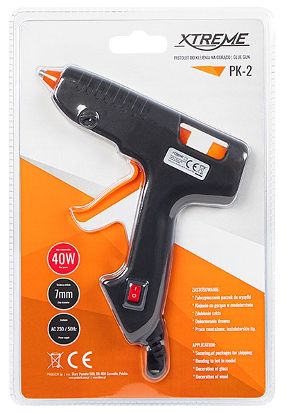 XTREME PISTOLET DO KLEJU PK-2 7mm 40W + kleje 20x
