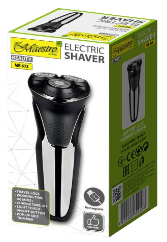 MAESTRO GOLARKA MR-673 3 głowice USB trymer akum