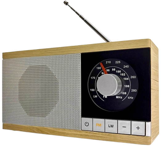 ELTRA RADIO KRYSTYNA drewno jasne srebrne