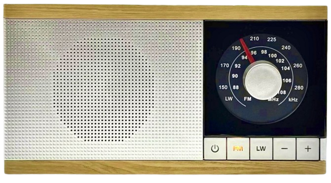 ELTRA RADIO KRYSTYNA drewno jasne srebrne