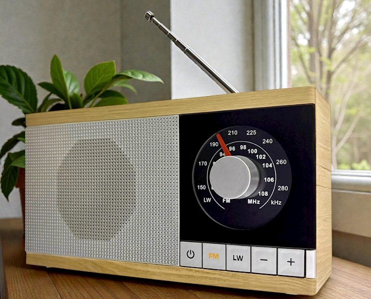 ELTRA RADIO KRYSTYNA drewno jasne srebrne