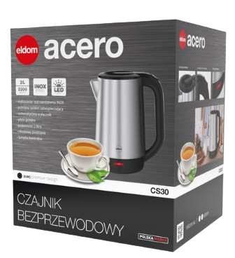 ELDOM CZAJNIK CS-30 2L 2200W INOX      