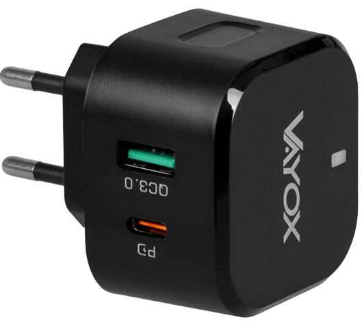 VAYOX ŁADOWARKA SIECIOWA QUICK CHARGE 3,0 VA-0001