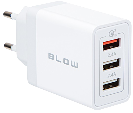 BLOW ŁADOWARKA SIECIOWA 76-027 3xUSB (1xQC) 30W