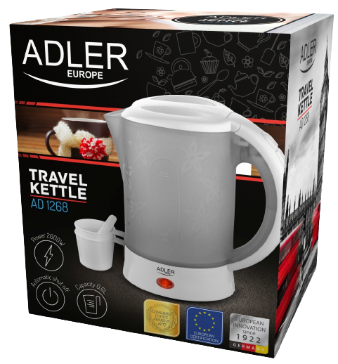 ADLER CZAJNIK AD-1268 0,6L turystyczny, szary
