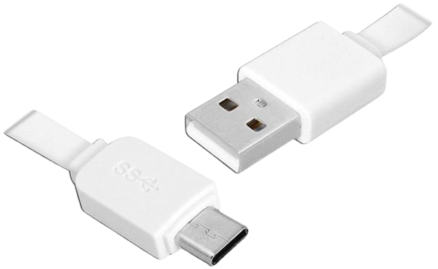 LTC KABEL USB-TYP-C LX-8480 1m, płaski, biały