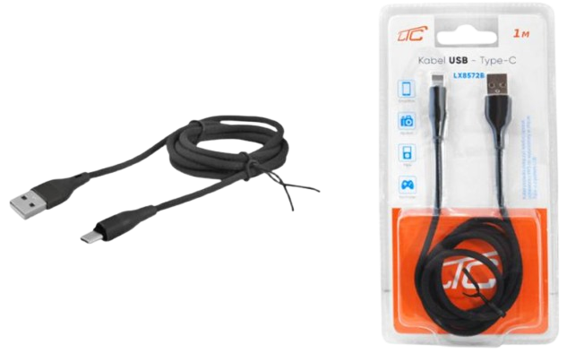 LTC KABEL USB-TYP-C LX-8572B 1m czarny