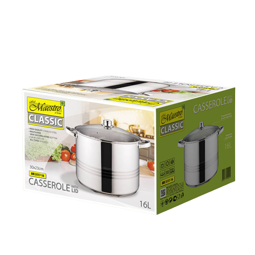 MAESTRO GARNEK Z POKRYWKĄ MR-3517-16 16L INOX