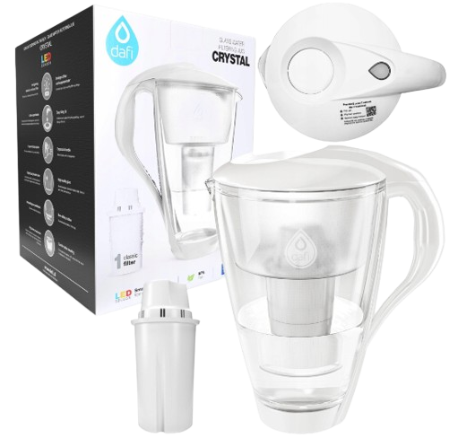 DAFI dzbanek CRYSTAL Classic LED 2L szklany biały