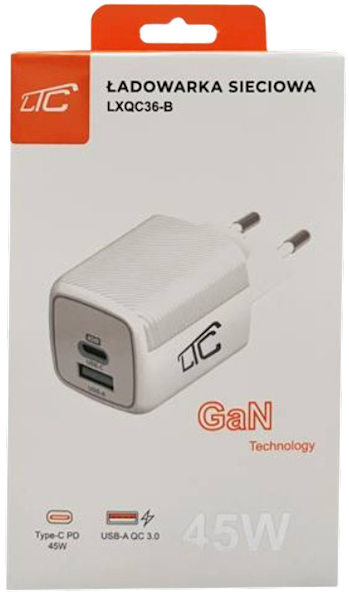 LTC ŁADOWARKA SIECIOWA LXQC-36B 45W USB/USB-C