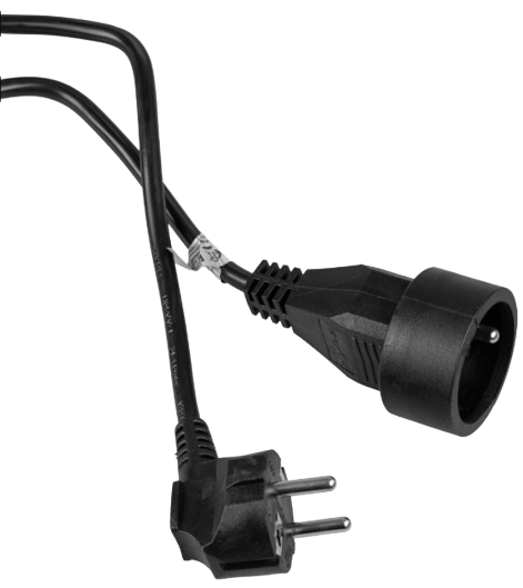 VAYOX PRZEDŁUŻACZ 1,5M 1GN VA-310-1,5 czarny