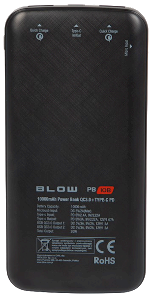 BLOW POWERBANK PB-10B 10000mAh 81-151 20W QC