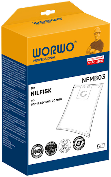 WORWO WORKI NILFISK GD1000 NFMB-03 1 kpl = 5 szt