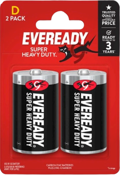 EVEREADY BATERIA R-20 2BP SUPER HD