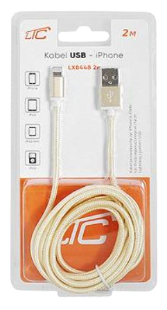 LTC KABEL USB-IPHONE LX-8448 2m złoty