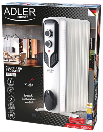 ADLER GRZEJNIK OLEJOWY AD-7815 7 żeber 1500W