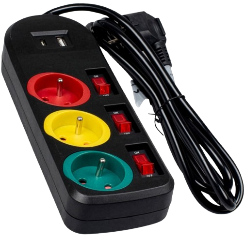 VAYOX PRZEDŁUŻACZ 2M 3GN VA-0402 USB-A USB-C wył