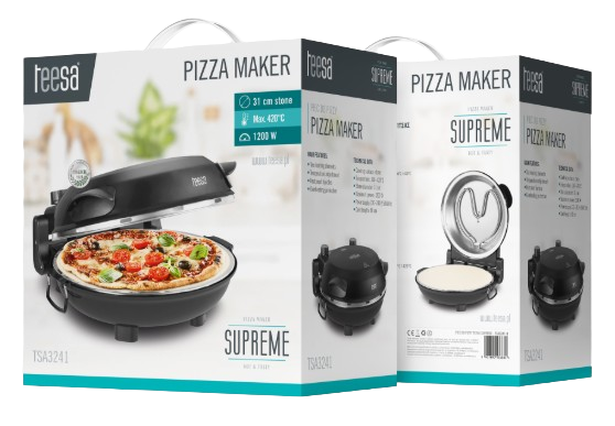 TEESA PIEC DO PIZZY TSA-3241B 1200W 400st 2grzałki