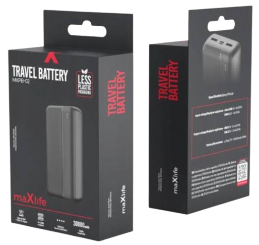 MAXLIFE POWERBANK MXPB-02 20000mAh 20W QC USB-C