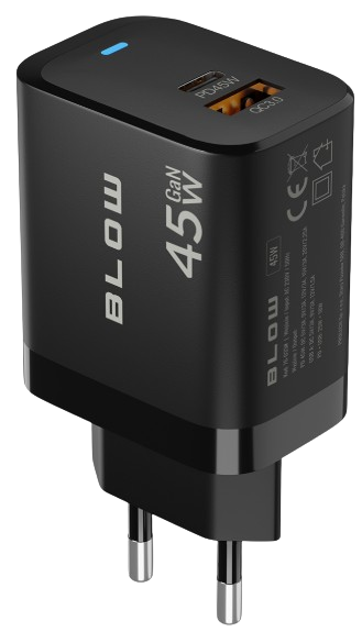 BLOW ŁADOWARKA SIECIOWA 76-033 USB-USB-C 45W+kabel