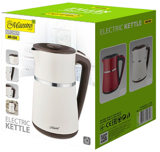 MAESTRO CZAJNIK MR-030 1,7L 2200W INOX beżowy