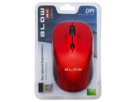 BLOW MYSZ BEZPRZEWODOWA MB-10 czerwona