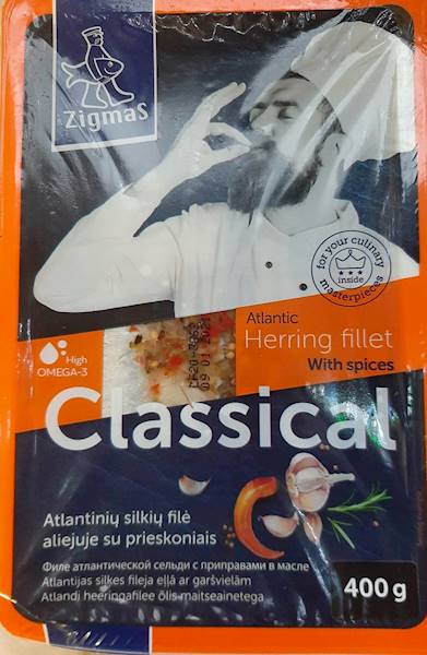 ŚLEDZ W OLEJU Z PRZYP. 400g ZIGMAS FILET