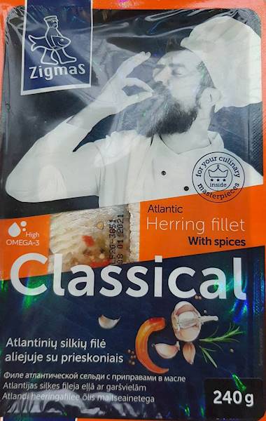 ŚLEDZ W OLEJU Z PRZYP. 240g ZIGMAS FILET
