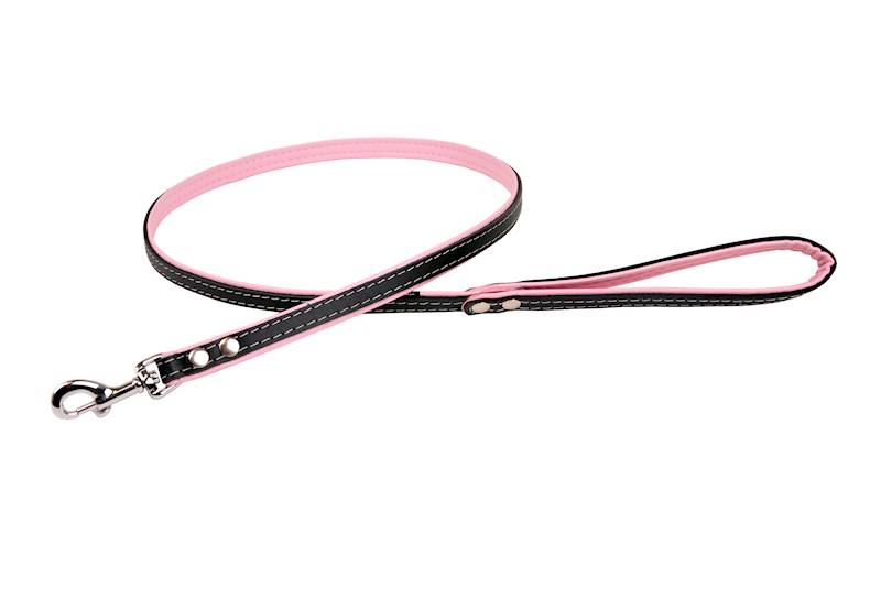 Smycz prosta PREMIUM 12mm/120cm RÓŻOWA