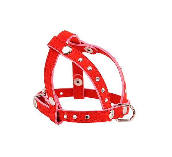 SZELKI WELUR CYRKONIA 35cm CZERWONE