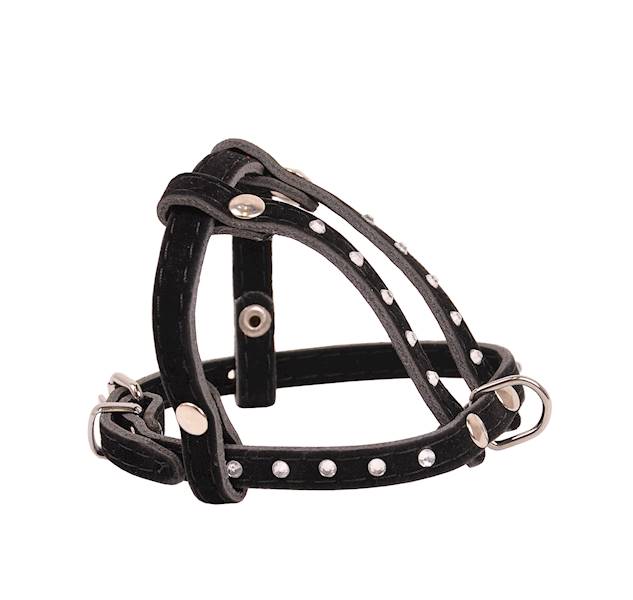 SZELKI WELUR CYRKONIA 25cm CZARNE