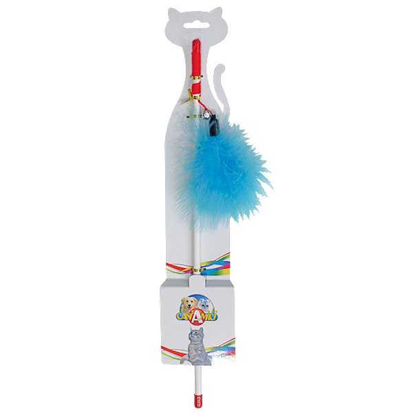 CROCI WĘDKA DLA KOTA PIÓRKA MIX 46cm