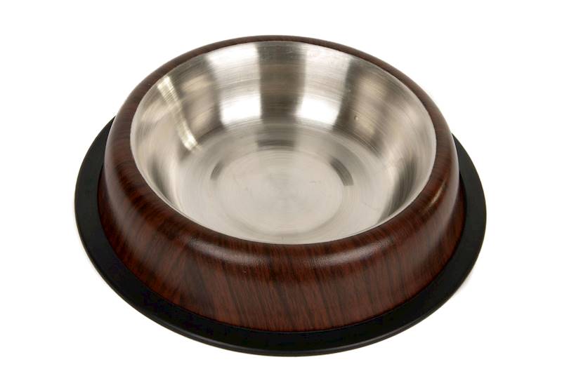 MISKA METALOWA NA GUMIE DREWNO 0,47 L