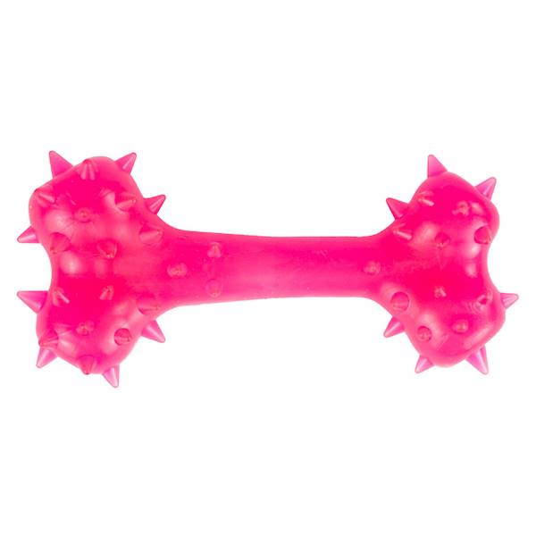 KOŚĆ Z KOLCAMI ŚREDNIA 12cm RÓŻOWA