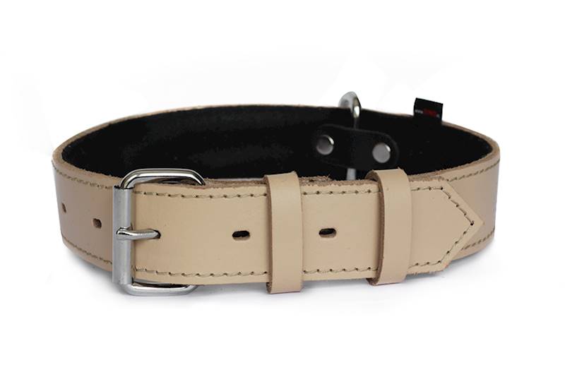 OBROŻA SKÓRZANA 40mm/67cm BEŻOWA