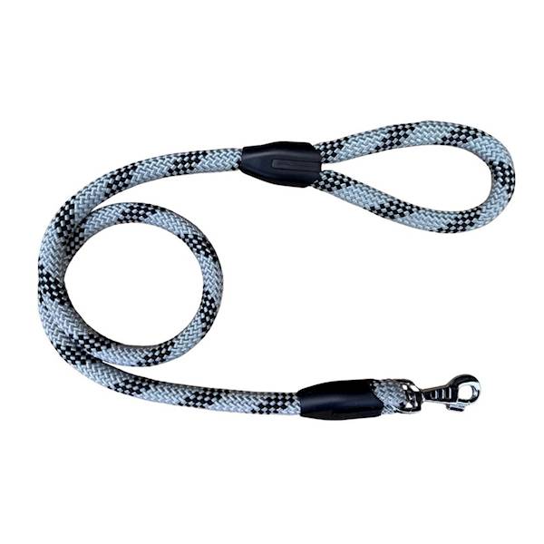 SMYCZ SZNUREK PROSTA 16mm/120cm SREBRNO/CZARNA