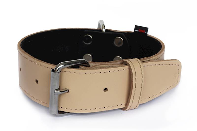 OBROŻA SKÓRZANA 50mm/60cm BEŻOWA