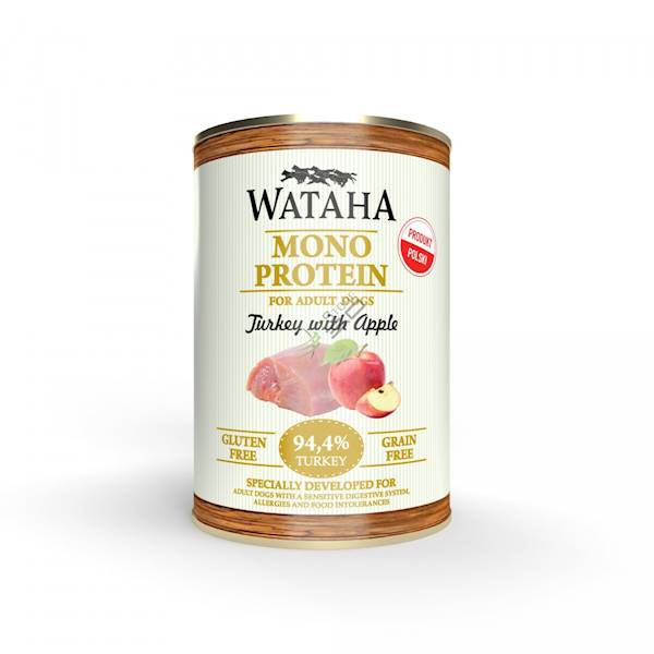 WATAHA MONO PROTEIN ADULT DOG 94,4% INDYK Z JABŁKA