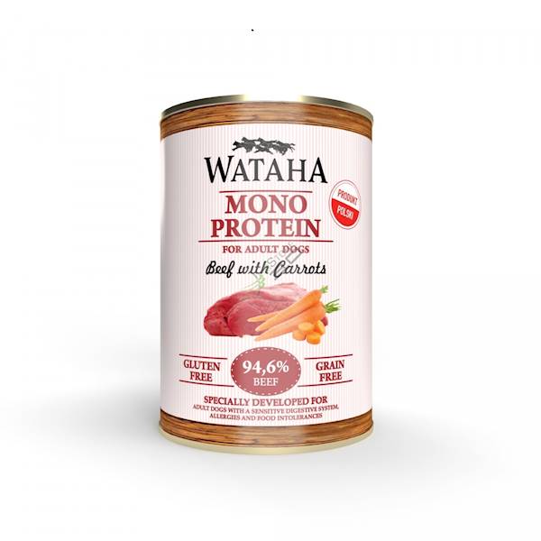 WATAHA MONO PROTEIN ADULT DOG 94,6% WOŁ.Z MAR.400g