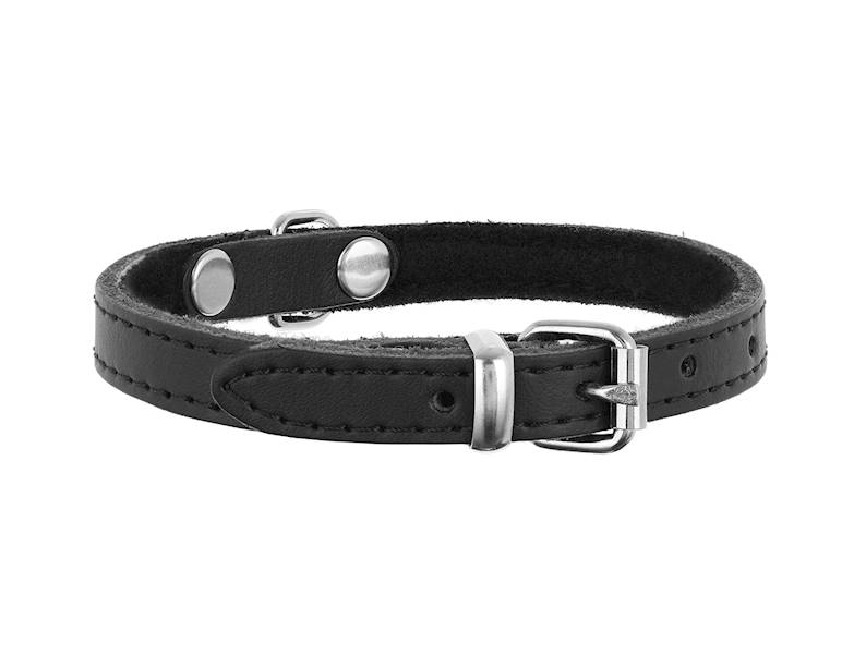 OBROŻA SKÓRZANA 12mm/32cm CZARNA